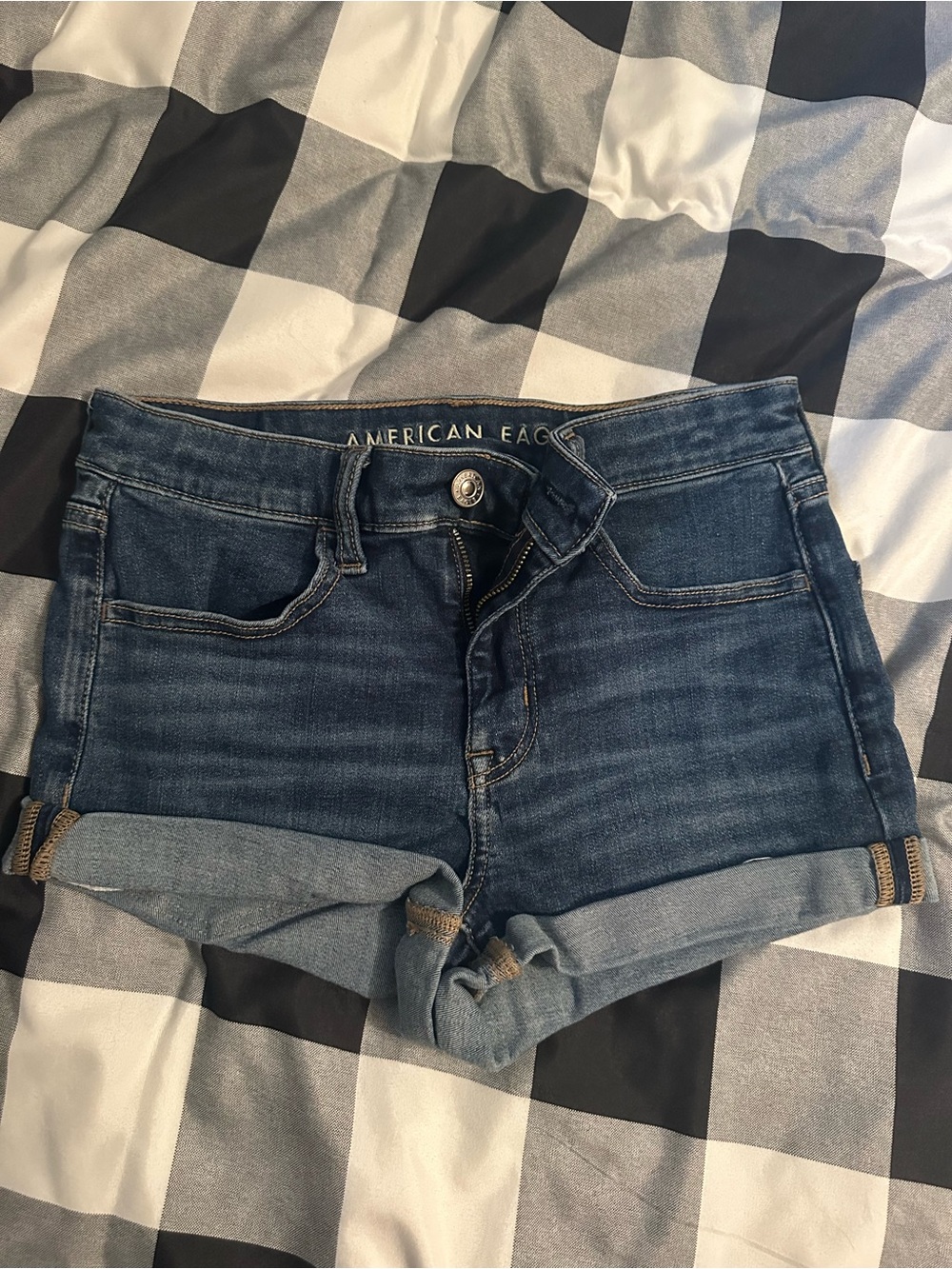 American Eagle Outfitters Dark Blue Denim Jean Shorts